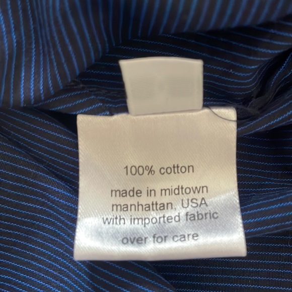 Rachel Comey dark blue pinstripe blouse top, size 0 - Picture 7 of 9